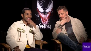 'Venom' stars Tom Hardy and Riz Ahmed geek out over Eminem