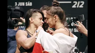UFC 212: Claudia Gadelha vs. Karolina Kowalkiewicz Weigh-In Staredown - MMA Fighting