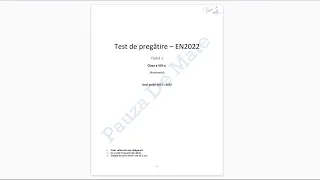 Testul 1 de pregatire pentru Evaluare Nationala 2022