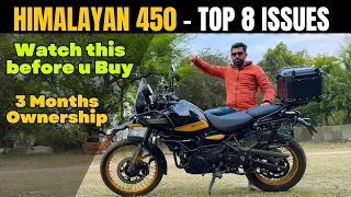 8 PROBLEMS - HIMALAYAN 450 IN 3 MONTHS | Watch Before U Buy  #himalayan450