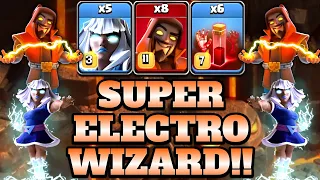 Electro Titan & Super Wizard Attack With Skeleton Spell!! Th15 Attack Strategy - Clash of Clans TH15