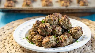 The BEST Greek Meatball Recipe Keftedes under the Broiler