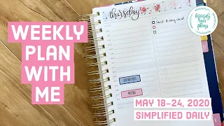 Weekly 'Simplified Daily' Plan with Me || May 18-24 2020 || Mandy Lynn Plans