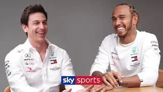 Lewis Hamilton and Toto Wolff joke about signing contracts in open interview on his Mercedes future
