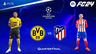 FC 24 - Borussia Dortmund vs Atletico Madrid | UEFA Champions League Quarter Final | PS5™ [4K60]