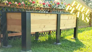 How To Build An Elevated Raised Garden Bed - DIY Planter Box With Free Plans