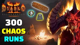 SO MANY good drops, INSANE !! 300 Chaos runs - Diablo 2 resurrected