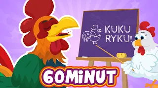 MIX - WYSZEDŁ KOGUT NA PODWÓRZE - 60 MINUT PIOSENEK DLA DZIECI - ŚPIEWAJĄCE BRZDĄCE 🐔🐔🐔