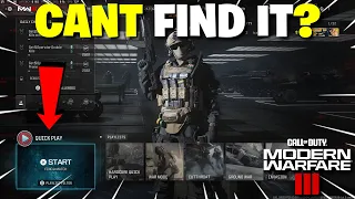 Can't Find Quick Play? How To Select MW3 Gamemodes - How To Find Quick Play Modes - Modern Warfare 3