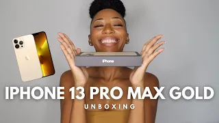 IPHONE 13 PRO MAX GOLD UNBOXING | THE CAMERA IS 🔥