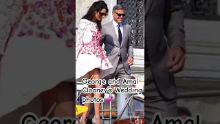 George and Amal Clooney’s wedding Photos #shorts #georgeclooney #amalclooney #wedding #like #viral