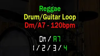 Reggae Drum and Guitar Loop in Dm/A7 - 120bpm