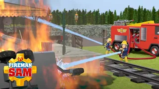 Big Fire! 🔥 Police Team Up With Fireman Sam 🚔 | Fireman Sam Official | Cartoons for Kids