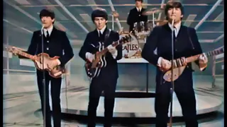 The Beatles - I Want To Hold Your Hand (Ed Sullivan Show NYC#1 (Colorized Clips)