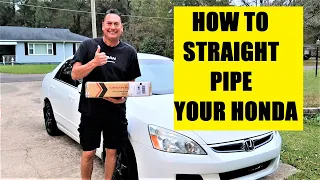 How to install a test pipe on your 7th Gen Honda Accord #hondaaccord #straightpipehonda