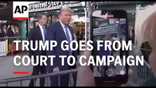 Trump goes from court to campaign at a Harlem bodega in his heavily Democratic hometown