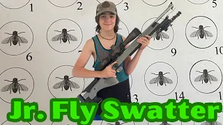 CZ 457 LRP - Fly Swatter Challenge - my son Zach's attempt - 50 yards