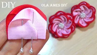 ❤️️Посмотрите Какие Хорошенькие Получились❤️️ ЦВЕТЫ из ЛЕНТ   ЛЕГКО!❤️️ Flores de Fita/ Ola ameS DIY