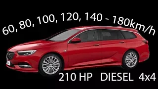 2017 Opel Insignia B 210 HP / PS Diesel BiTurbo 4x4 - AWD Acceleration / Beschleunigung 60-180 km/h