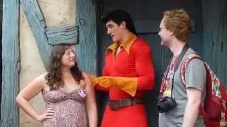 GASTON gives workout advice at Magic Kingdom Disney World