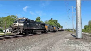 NS 7691 and 2 CSX units with ethanol.