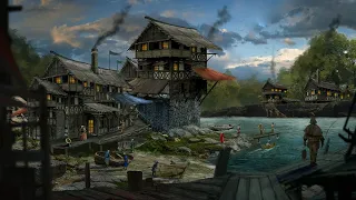 Soothing Medieval Music - Riverboat Town | Beautiful, Relaxing, Villages ★279