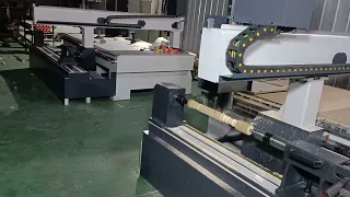 CNC ROUTER WITH SIDE LATHE ATTACHMENT.
