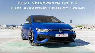 2021 Volkswagen Golf 8 R Pure Akrapovic exhaust sound: Pops & Bangs