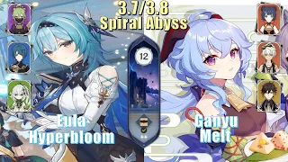 3.7/3.8 Spiral Abyss | Eula Hyperbloom & Ganyu Melt | Floor 12 9 Stars | Genshin Impact