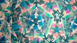 Aquamarine Glass Kaleidoscope by Sue Rioux