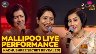 Mallipoo Live Performance | Madhushree Secret Revealed by Sujatha Mohan | JFW Movie Awards 2023