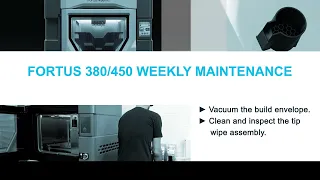 Stratasys Academy | Fortus 380/450 Vacuuming build envelop and cleaning and inspecting tip wipe