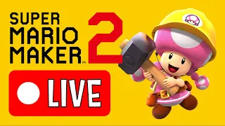 LIVE: Playing Expert and Viewer Levels In Mario Maker 2!