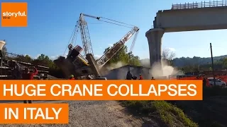 Huge Crane Collapses in Italy