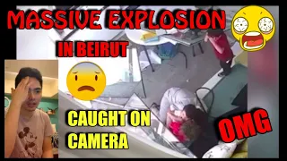 BEIRUT MASSIVE BLAST  CAUGHT ON CAMERA