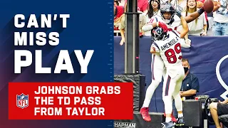 David Johnson Grabs an Easy TD Catch from Tyrod Taylor