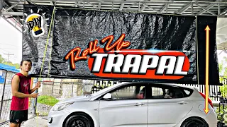 DIY Roll Up Trapal || Barrier for carwash bay