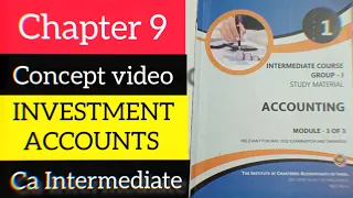 Investment Accounts || CA Intermediate Accounts Chapter 9| Ca inter | full concept video #investment