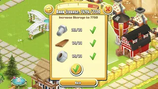 Increasing Barn Storage to 7750 | Hay Day Level 184 💛