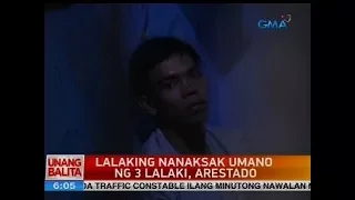 Lalaking nanaksak umano ng 3 lalaki, arestado