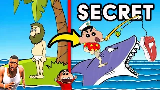 SHINCHAN Survive 100days on an Island in Johnny's Island with FRANKLIN & CHOP | DREAM SQUAD