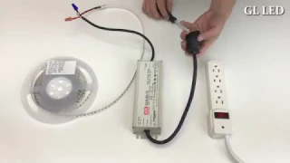 How to Connect LED Strip to Waterproof LED Transformer -L