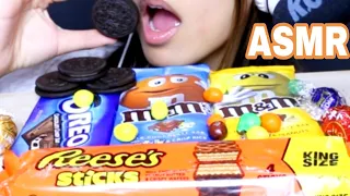 ASMR CHOCOLATE BARS ( M&M OREO REESES LINDOR ) CRUNCHY EATING SOUNDS NO TALKING 먹는 먹방 리얼사운드 MUKBANG