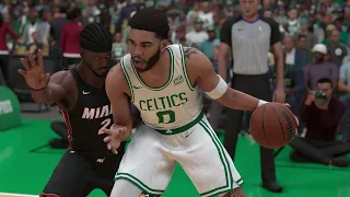 NBA 2K24 Gameplay - Boston Celtics vs Miami Heat - Full Game Highlights - NBA 2K24 PS5