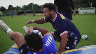 Harlequins put in some big tackles in training