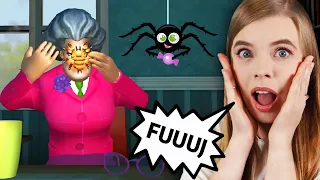 Pająki ATAKUJĄ Straszną Nauczycielkę 🕷 Scary Teacher 3D #2