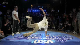 JFunky vs Valencio [top 16 bboy] // FREESTYLE SESSION USA 1v1 - 2021 // stance