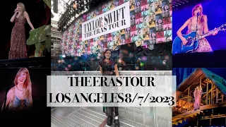 I was front row at Taylor Swift's Eras Tour in Los Angeles 8/7/23! merch + full show concert vlog