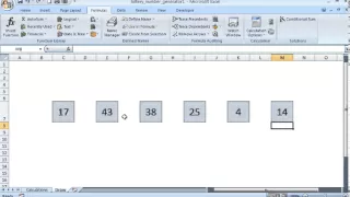 Create an Excel Lottery Number Generator