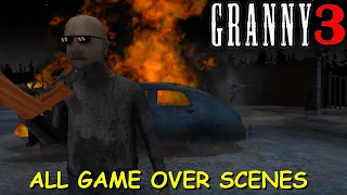All Game Over Scenes | Granny 3 (PC Version Update 1.1)